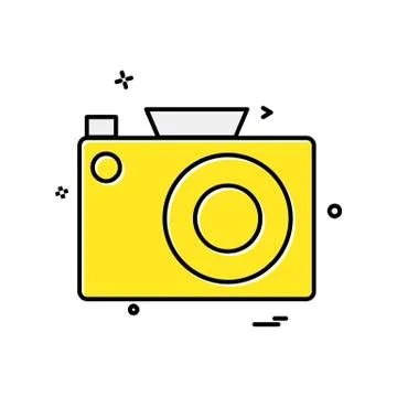 Camera icon design vector Illustrazione stock