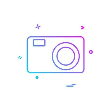 Camera icon design vector Illustrazione stock