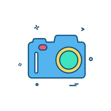 Camera icon design vector Illustrazione stock
