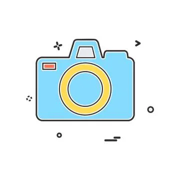 Camera icon design vector Illustrazione stock