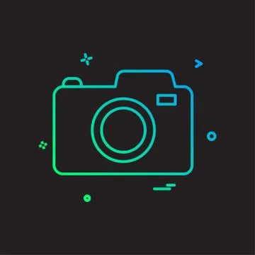 Camera icon design vector Illustrazione stock