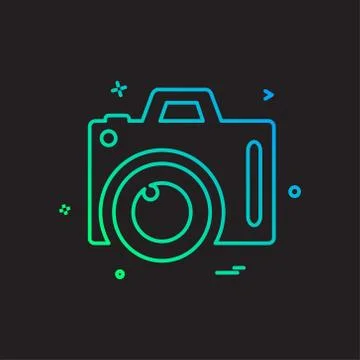 Camera icon design vector Illustrazione stock