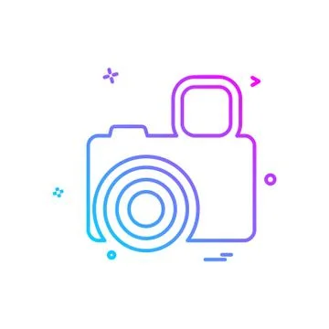 Camera icon design vector 스톡 일러스트