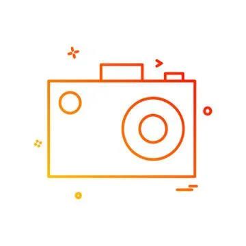 Camera icon design vector Illustrazione stock