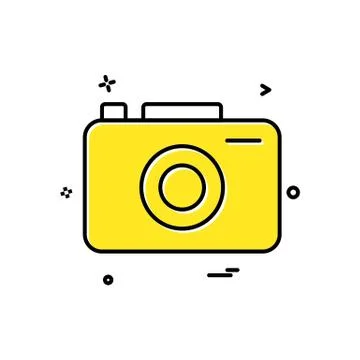 Camera icon design vector Illustrazione stock