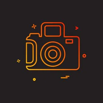 Camera icon design vector Illustrazione stock