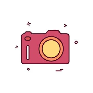 Camera icon design vector Illustrazione stock