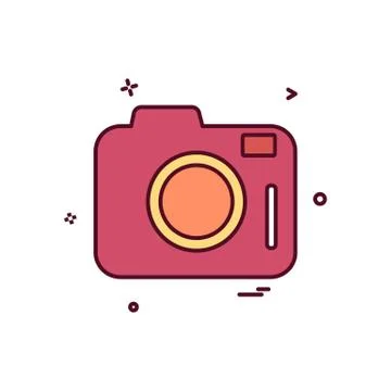 Camera icon design vector Illustrazione stock