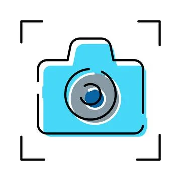 Camera icon developing new photography technology concept Stock Illustration