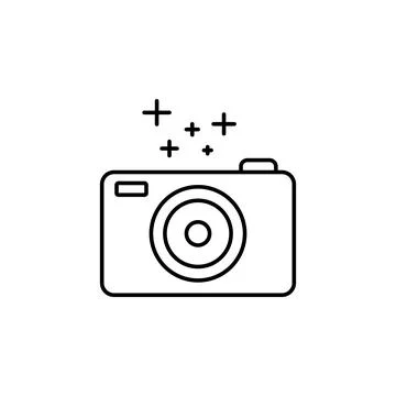 Camera icon. Element of new year oarty outline icon. Thin line icon for website Stock Illustration