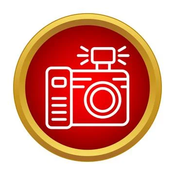 Camera icon with flash capturing a moment 스톡 일러스트