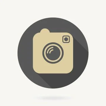 Camera  Icon With Flat Design Stock Illustration