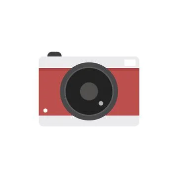 Camera icon flat design vector Illustrazione stock