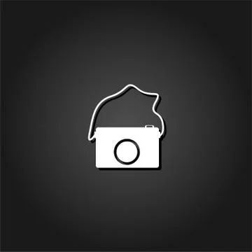 Camera icon flat. Stock Illustration