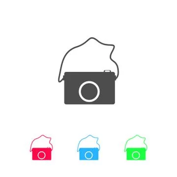 Camera icon flat. Stock Illustration