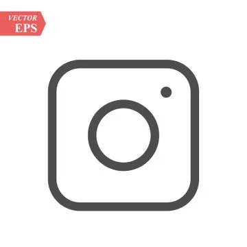 Camera icon, flat photo camera vector isolated. Modern simple snapshot photog Stock Illustration