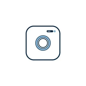 Camera Icon flat style isolated on white background. Camera symbol Stock Illustration