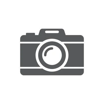 Camera icon in flat style. Photography vector illustration on isolated back.. Stock Illustration