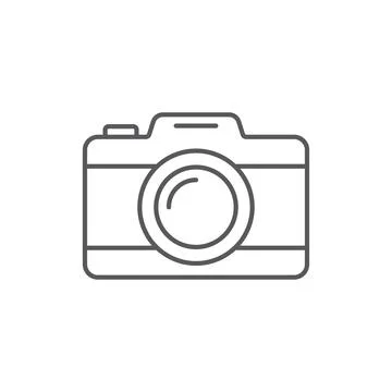 Camera icon in flat style. Photography vector illustration on isolated back.. Illustrazione stock