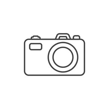Camera icon in flat style. Photography vector illustration on isolated back.. Illustrazione stock