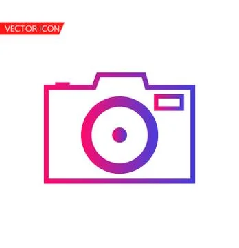 Camera Icon  flat style vector 스톡 일러스트