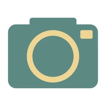 Camera icon flat vector. Digital flash Stock Illustration
