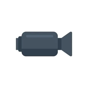 Camera icon flat vector. Web interface Illustrazione stock