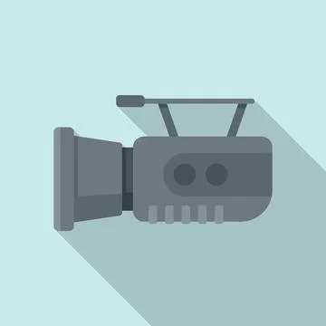 Camera icon flat . Video camcorder 스톡 일러스트