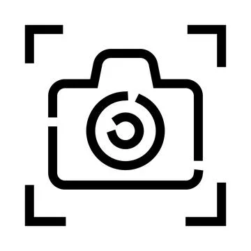 Camera icon with focus target capturing moments イラスト素材