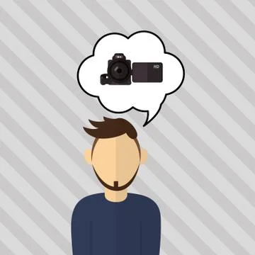 Camera icon. Gadget concept. Flat illustration , vector Illustrazione stock