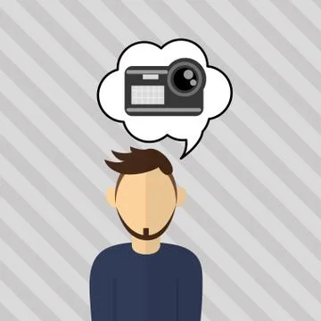 Camera icon. Gadget concept. Flat illustration , vector Illustrazione stock