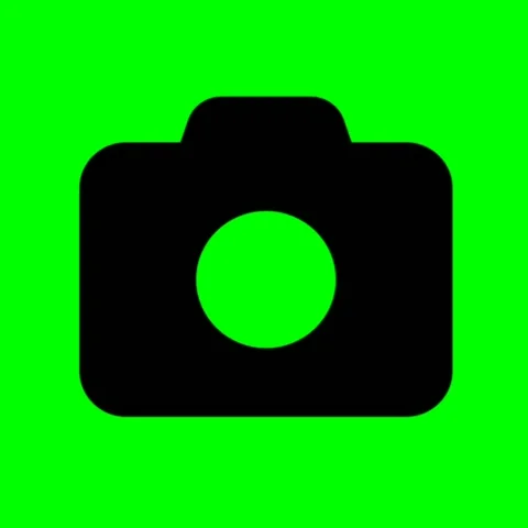 Camera Icon Green Screen Loop Animation Stock Footage 340620709