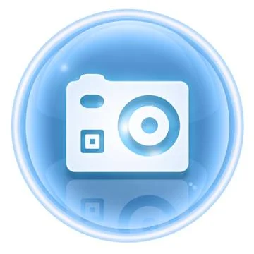 Camera icon ice, isolated on white background イラスト素材