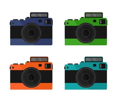 Camera icon illustrated in vector on white background Stock Illustration