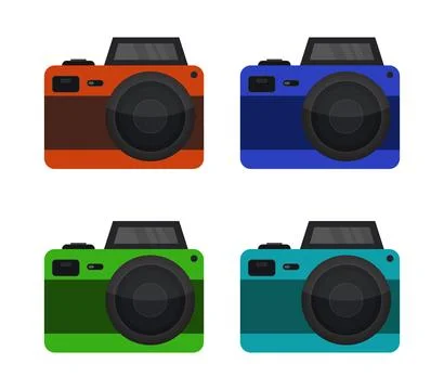 Camera icon illustrated in vector on white background 스톡 일러스트