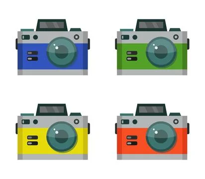 Camera icon illustrated in vector on white background camera icon illustra... Stock Photos
