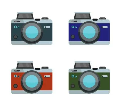 Camera icon illustrated in vector on white background camera icon illustra... Stock Photos
