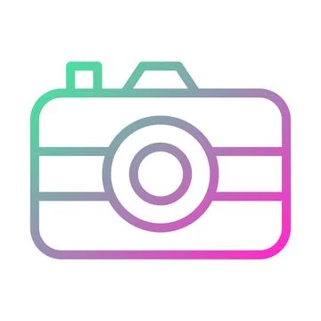 Camera icon illustration with gradient color effect Stock Illustration