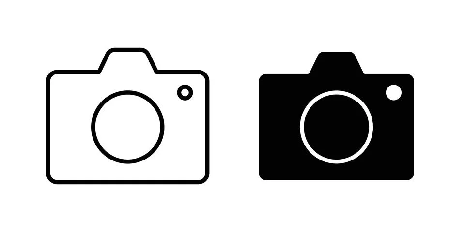 Camera icon illustration vector, icon set for apps 스톡 일러스트