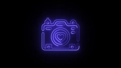 Camera Icon Isolated on Black Background Photography Equipment Symbol Design Видео 330492041