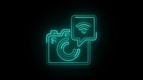 Camera Icon Isolated on Black Background Photography Device Symbol Design Видео 331351820