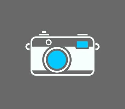 Camera icon isolated on gray background. Stock-Illustration