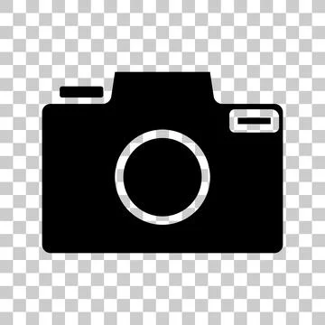 Camera icon isolated on transparent background. Vector. Stock Illustration