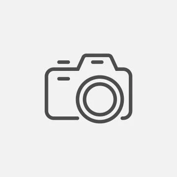 Camera icon isolated on white background. Vector illustration. Stock Illustration
