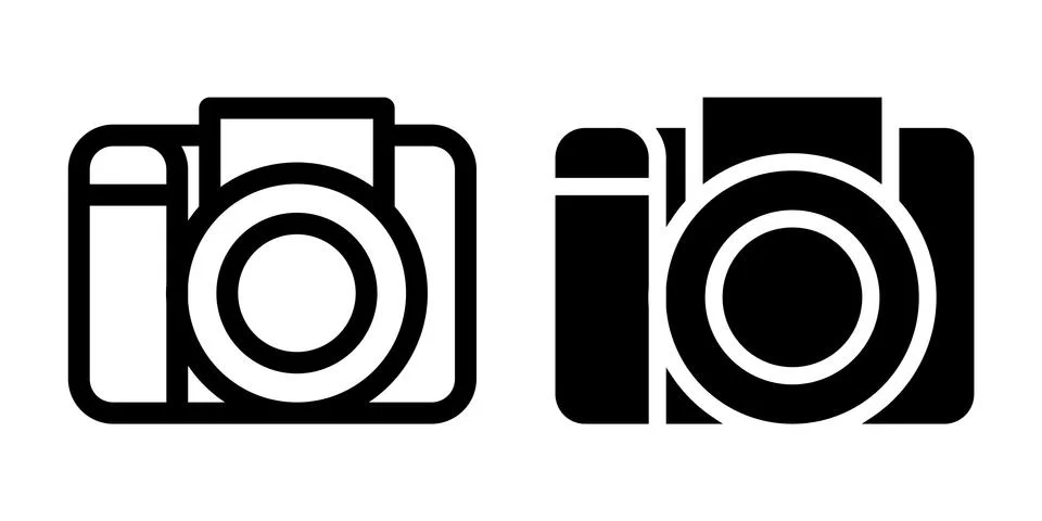 Camera icon isolated on a white background. Camera symbol. 스톡 일러스트
