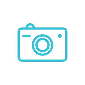 Camera icon. Isolated on white background. From blue icon set. Stock Illustration