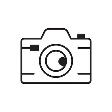 Camera icon line design template isolated illustration Stock Photos
