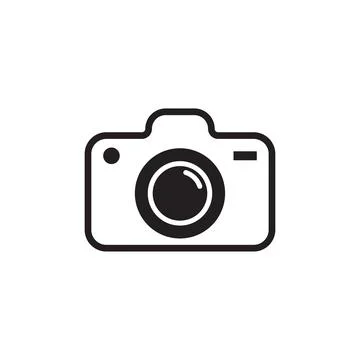 Camera icon logo design template isolated illustration Stock Illustration