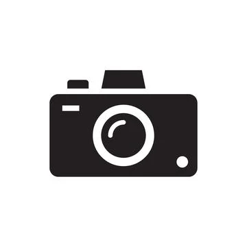 Camera icon logo design template isolated illustration Stock Illustration