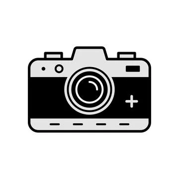 Camera icon logo design template isolated illustration Illustrazione stock